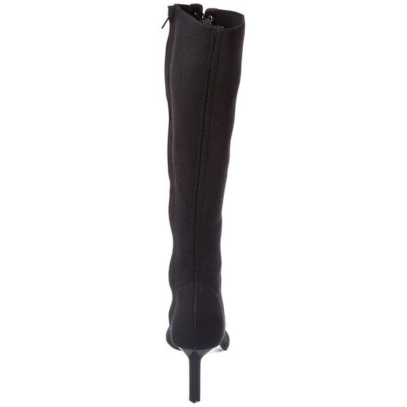 Givenchy Lace-Up Leather-Trim Knee-High Boot, Black - Picture 3 of 5